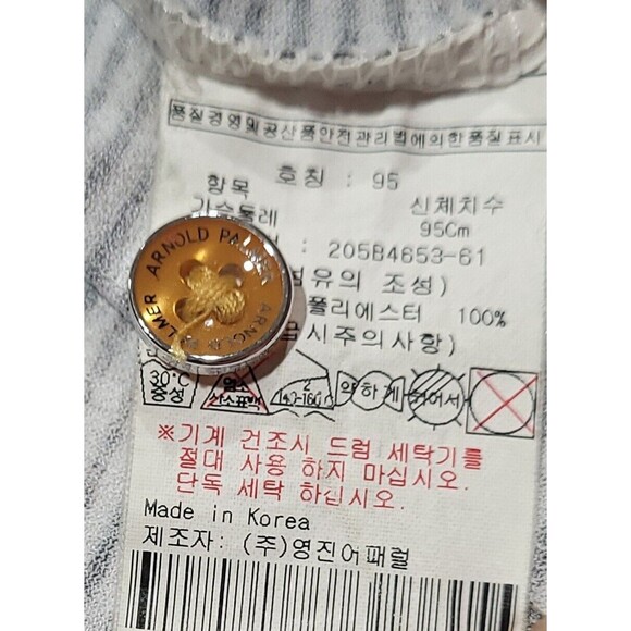 Arnold Palmer 95 Golf Polo Large Palm Trees Gradient Yellow White Black Gradient - Picture 12 of 12